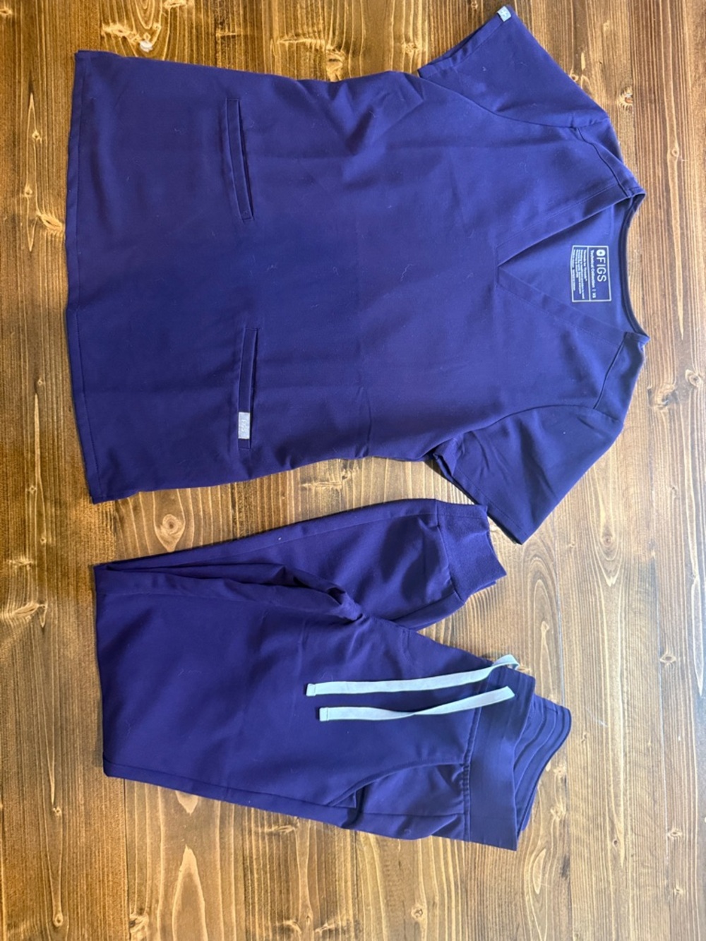 Figs Deep Purple Jogger Pants & Shirt